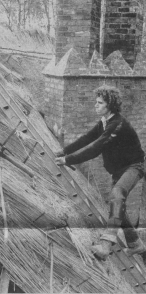 Nick Mackay working on Mentmore Lodge 1982